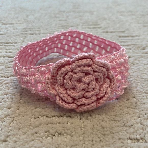 Baby / little girl pink headband - Picture 7 of 8
